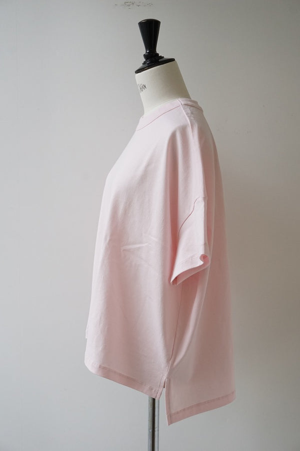 TRAVAIL MANUEL(トラバイユマニュアル) クラシック天竺スリットT　PINK