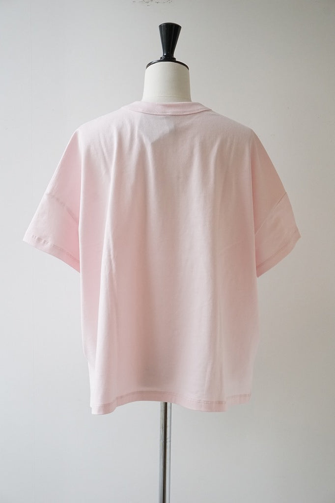 TRAVAIL MANUEL(トラバイユマニュアル) クラシック天竺スリットT　PINK