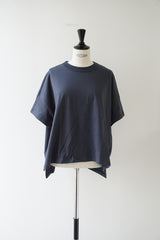 TRAVAIL MANUEL(トラバイユマニュアル) クラシック天竺スリットT　BLUE GRAY