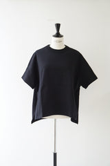 TRAVAIL MANUEL(トラバイユマニュアル) クラシック天竺スリットT　BLACK