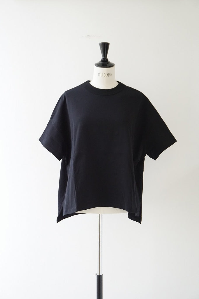 TRAVAIL MANUEL(トラバイユマニュアル) クラシック天竺スリットT　BLACK