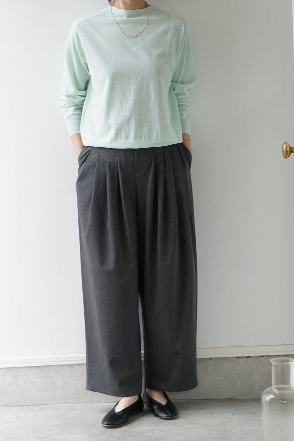 mizuiro-ind(ミズイロインド)high waist tuck PT　gray