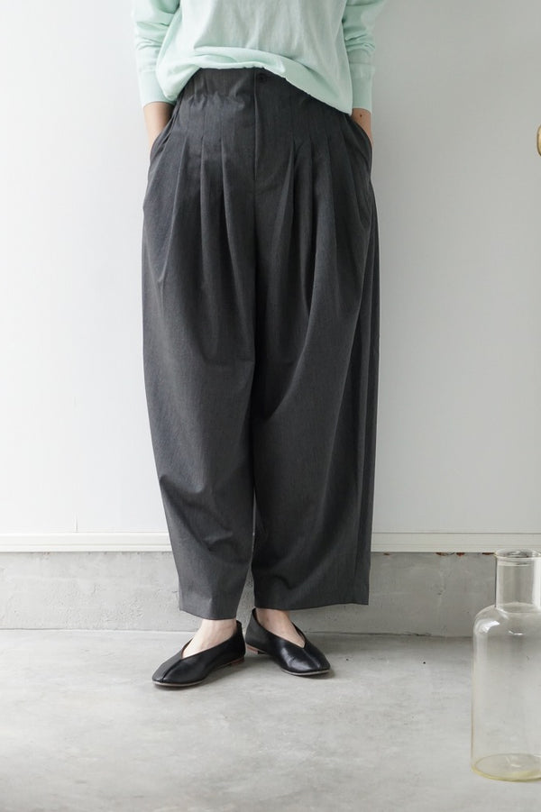mizuiro-ind(ミズイロインド)high waist tuck PT　gray