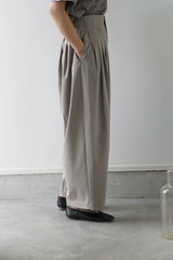 mizuiro-ind(ミズイロインド)high waist tuck PT　beige