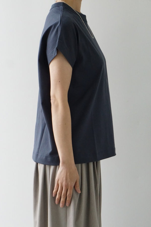 TRAVAIL MANUEL(トラバイユマニュアル) クラシック天竺フレンチT　BLUE GRAY