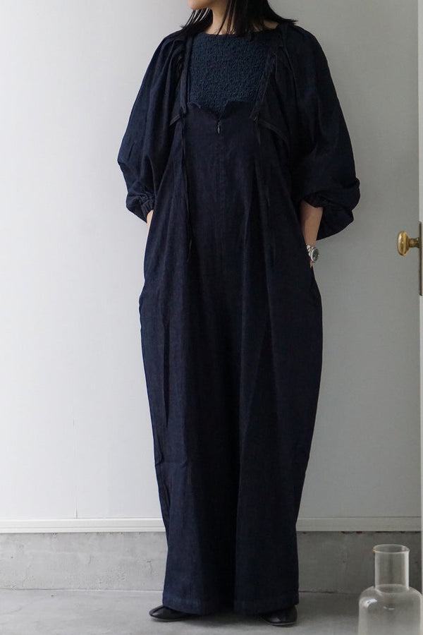 si-si-si comfort(スースースーコンフォート) WIDE OVERALLS BLUE