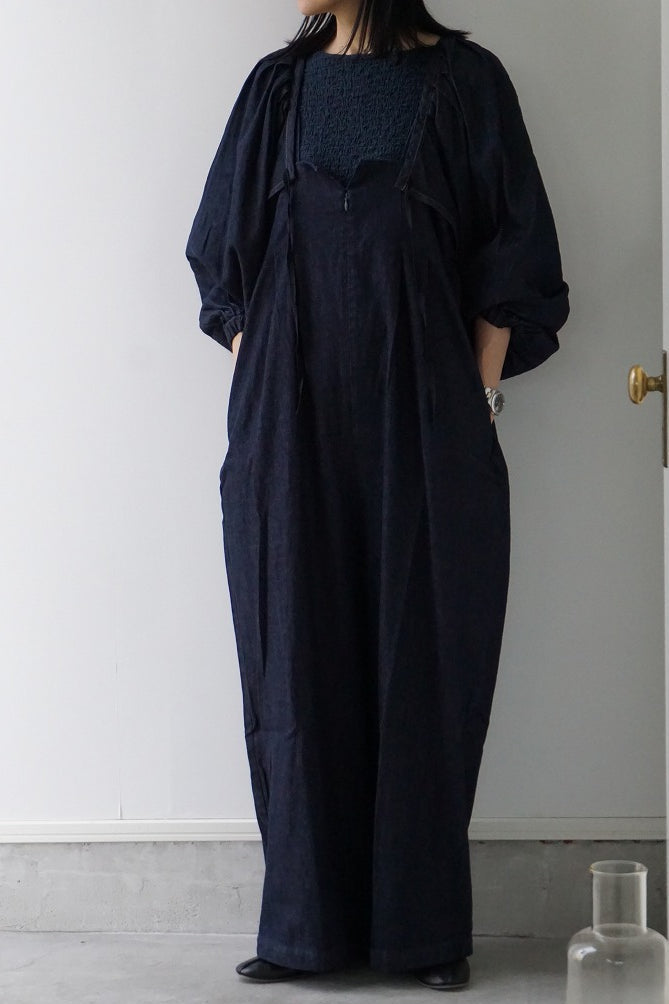 si-si-si comfort(スースースーコンフォート) WIDE OVERALLS BLUE
