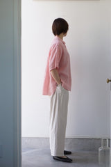 assiette(アシェット)　80/1高密バックサテンワッシャー　パンツ