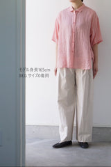 assiette(アシェット)　80/1高密バックサテンワッシャー　パンツ