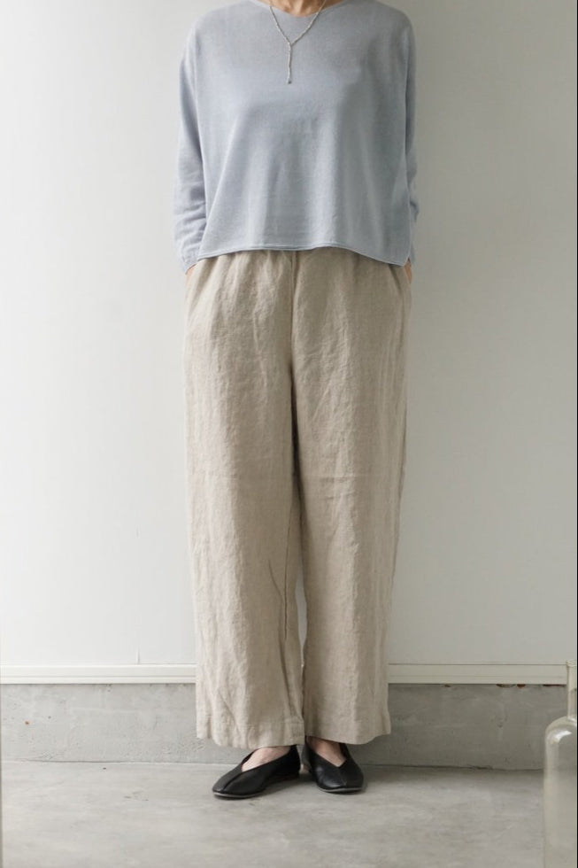 prit（プリット）40/1フレンチリネンキャンバス　パジャマパンツ　キナリ