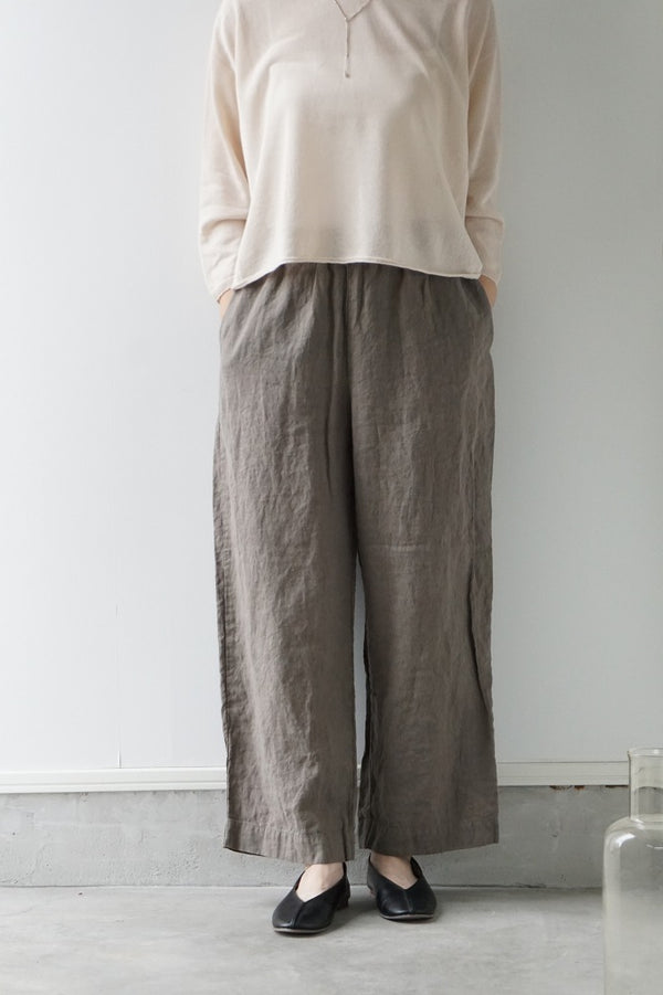 prit（プリット）40/1フレンチリネンキャンバス　パジャマパンツ　グレー