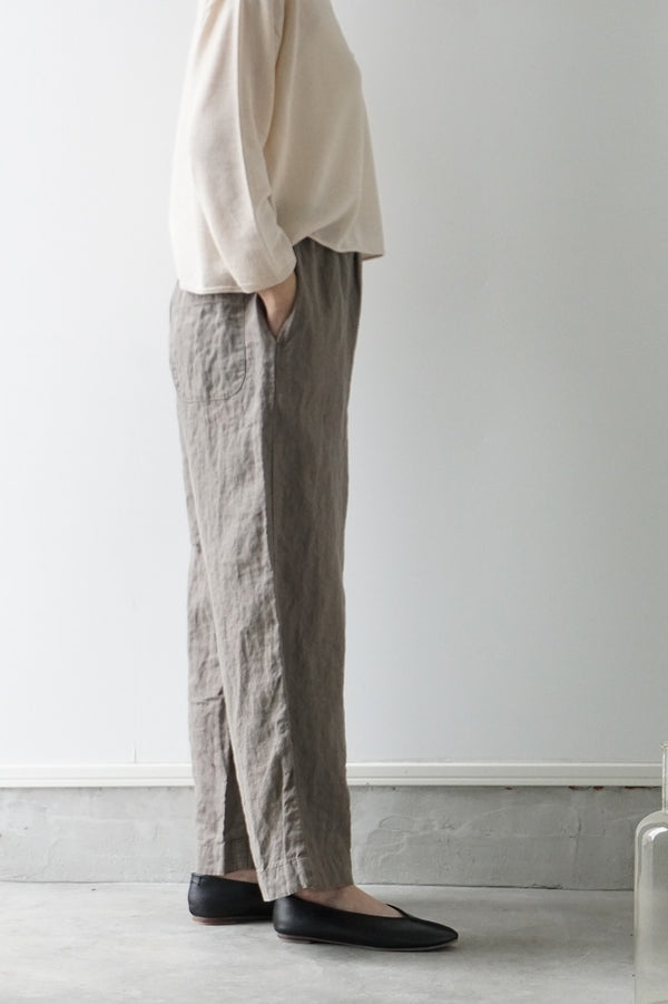 prit（プリット）40/1フレンチリネンキャンバス　パジャマパンツ　グレー