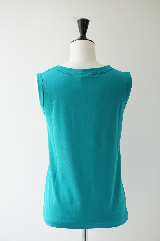 再入荷　Nouvelles du paradis(ヌーベルドゥパラディ)50/2ソフト天竺タンクトップ Green