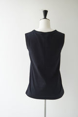 再入荷　Nouvelles du paradis(ヌーベルドゥパラディ)50/2ソフト天竺タンクトップ BLACK