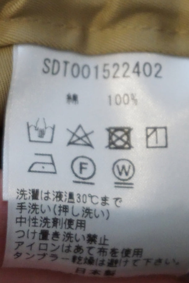 STAMP AND DIARY(スタンプアンドダイアリー) スーピマコットン60/2ギャバ　クリアカット　ウエストタックワイドパンツ82㎝丈