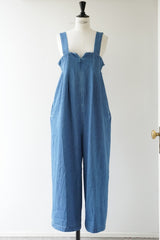 si-si-si comfort(スースースーコンフォート) WIDE OVERALLS BREECH BLUE