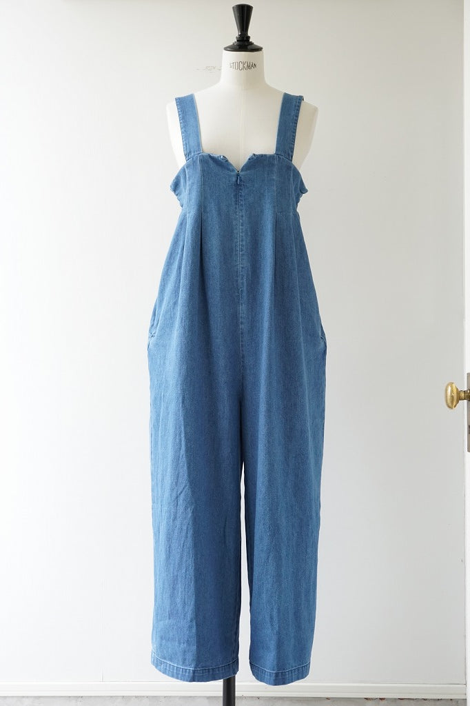si-si-si comfort(スースースーコンフォート) WIDE OVERALLS BREECH BLUE