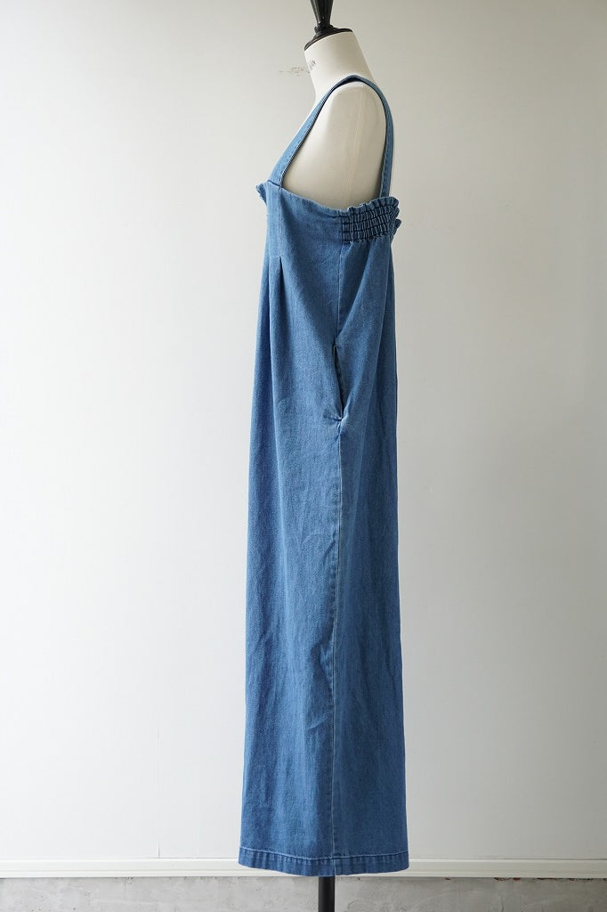 si-si-si comfort(スースースーコンフォート) WIDE OVERALLS BREECH BLUE