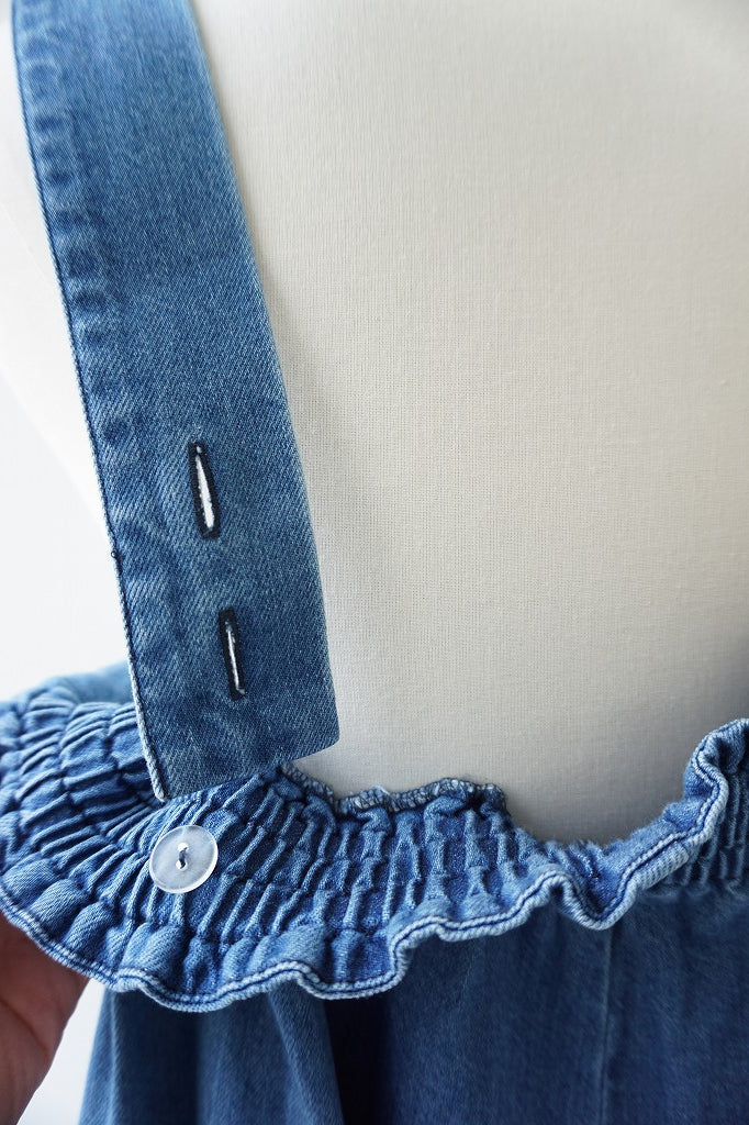 si-si-si comfort(スースースーコンフォート) WIDE OVERALLS BREECH BLUE