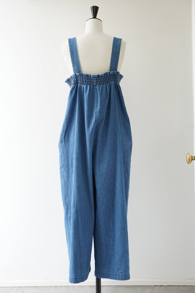 si-si-si comfort(スースースーコンフォート) WIDE OVERALLS BREECH BLUE