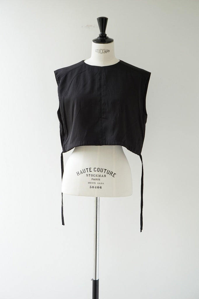 a'nuke(アンヌーク)Sleeveless Drawstring Tops BLK