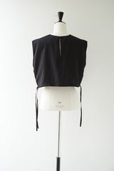 a'nuke(アンヌーク)Sleeveless Drawstring Tops BLK