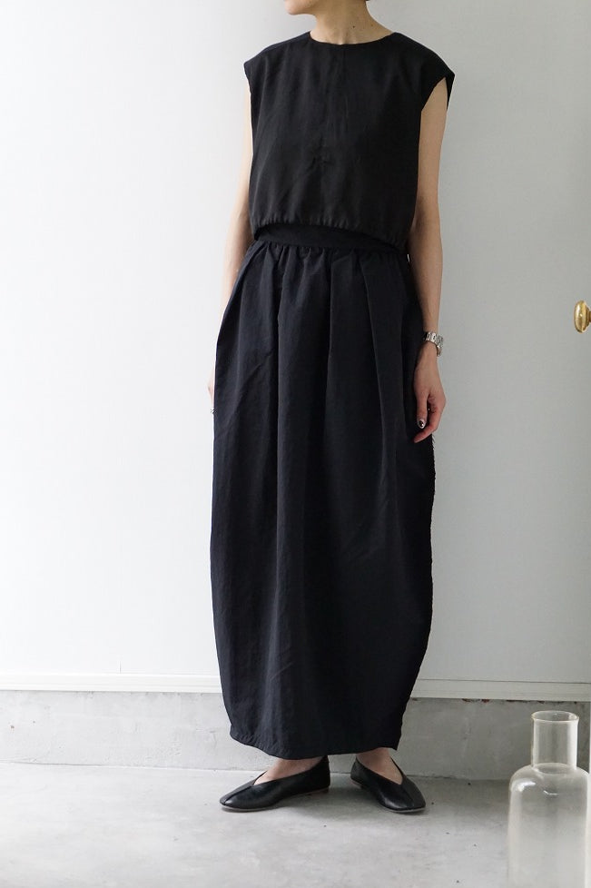 a'nuke(アンヌーク)Sleeveless Drawstring Tops BLK