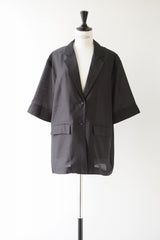 a'nuke(アンヌーク)　Sheer Halfsleeve Jacket 在庫はカラーサイズ欄参照