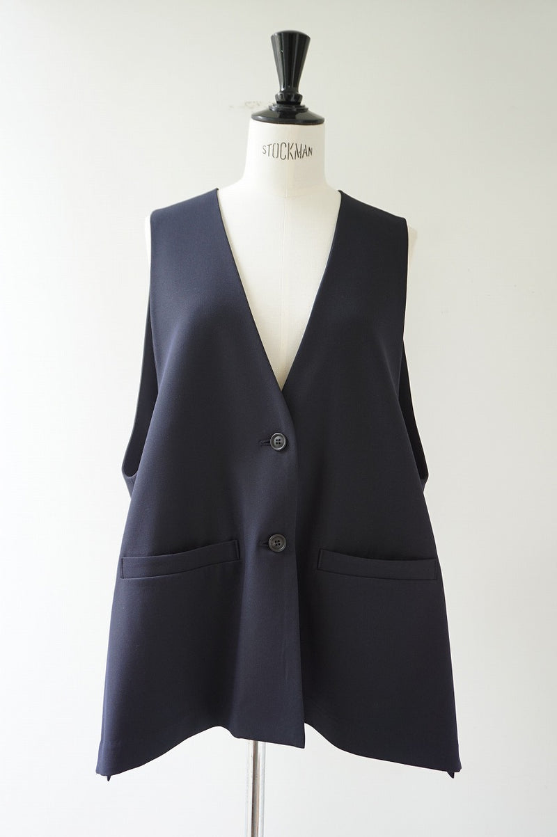 再入荷　mizuiro-ind(ミズイロインド)deep V neck wide vest