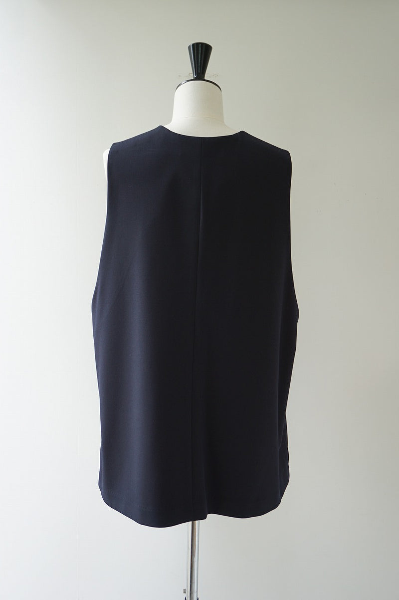 再入荷　mizuiro-ind(ミズイロインド)deep V neck wide vest