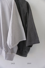 Veritecoeur（ヴェリテクール）pigment dyeing ミニ裏毛プルオーバー