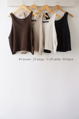 mizuiro-ind(ミズイロインド) U neck short vest