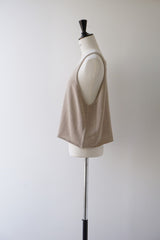 mizuiro-ind(ミズイロインド) U neck short vest