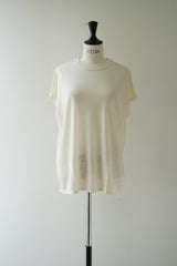 LIFiLL(リフィル) WOOLISH FRENCH SLEEVE TEE　OFF WHITE