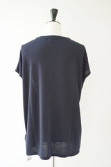 LIFiLL(リフィル) WOOLISH FRENCH SLEEVE TEE　GREYISH NAVY
