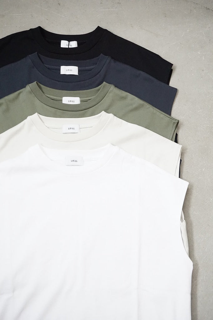 再入荷　LIFiLL(リフィル) COTTONY SLEEVELESS TEE　BLACK