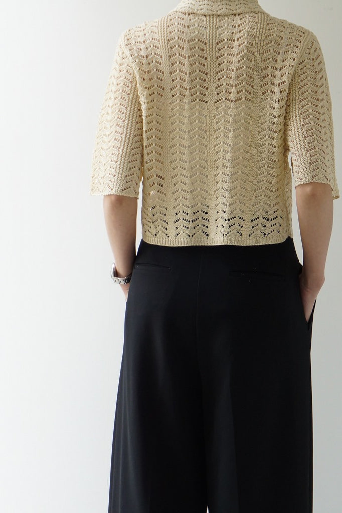 TODAYFUL（トゥデイフル）Lace Knit ShIrts CRM　在庫はお問合せください