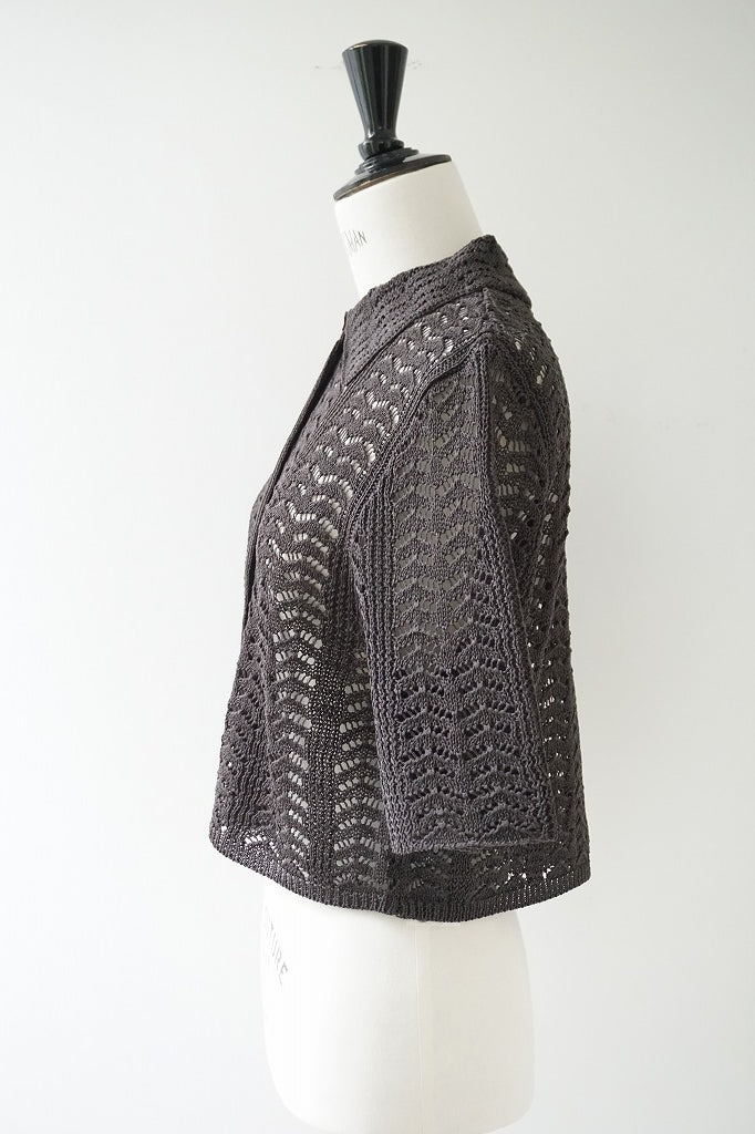 TODAYFUL（トゥデイフル）Lace Knit ShIrts C.GRY　在庫はお問合せください