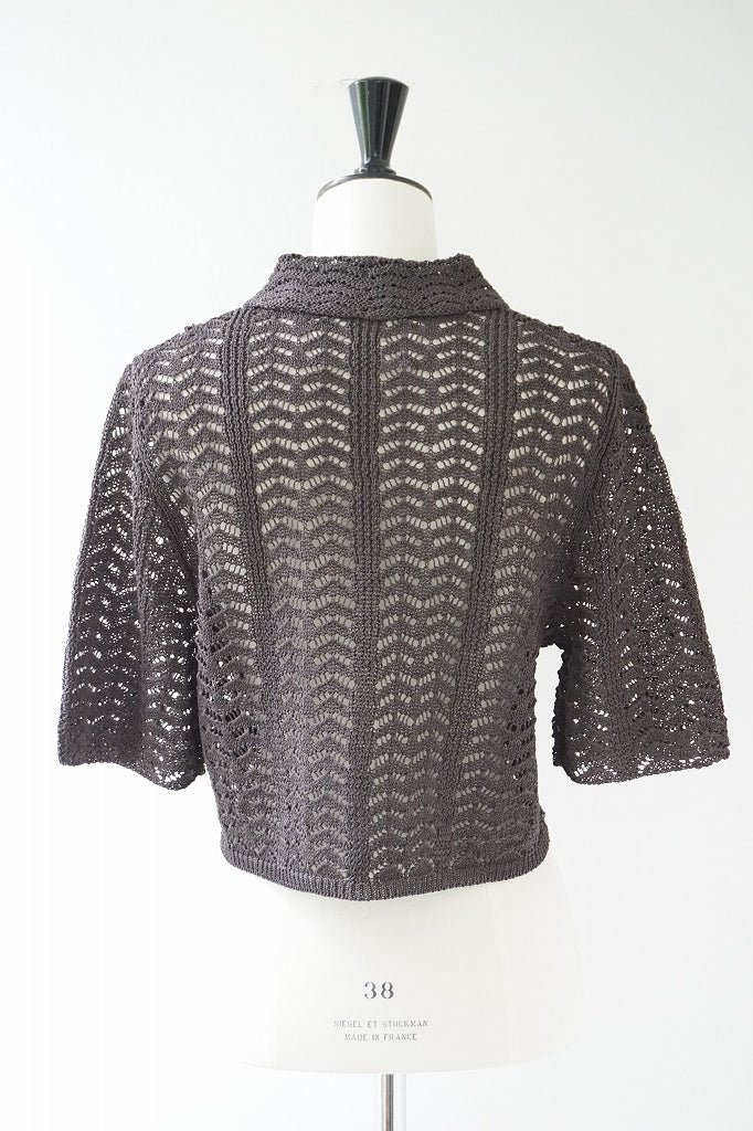 TODAYFUL（トゥデイフル）Lace Knit ShIrts C.GRY　在庫はお問合せください