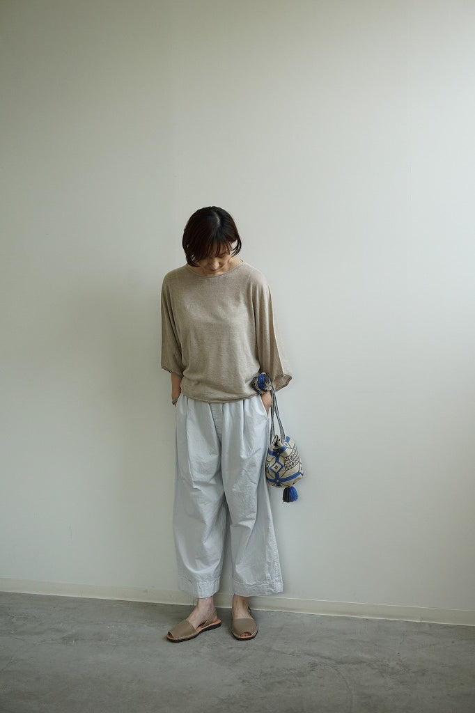 FACTORY(ファクトリー) ベルギーリネンワイドニット ネイビー