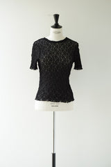 PARIS DE AOUNE(パリドゥアオウネ)リンクルシャーリング　Tシャツ  クロ
