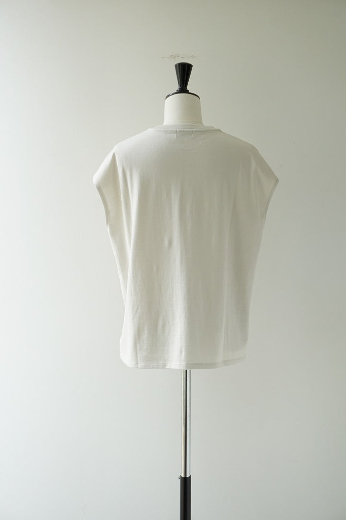 再入荷　LIFiLL(リフィル) COTTONY SLEEVELESS TEE　LIGHT GREY