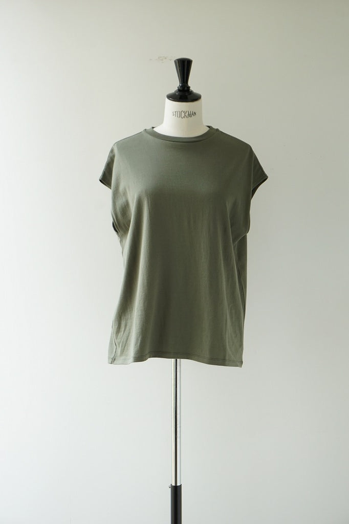 再入荷　LIFiLL(リフィル) COTTONY SLEEVELESS TEE　OLIVE