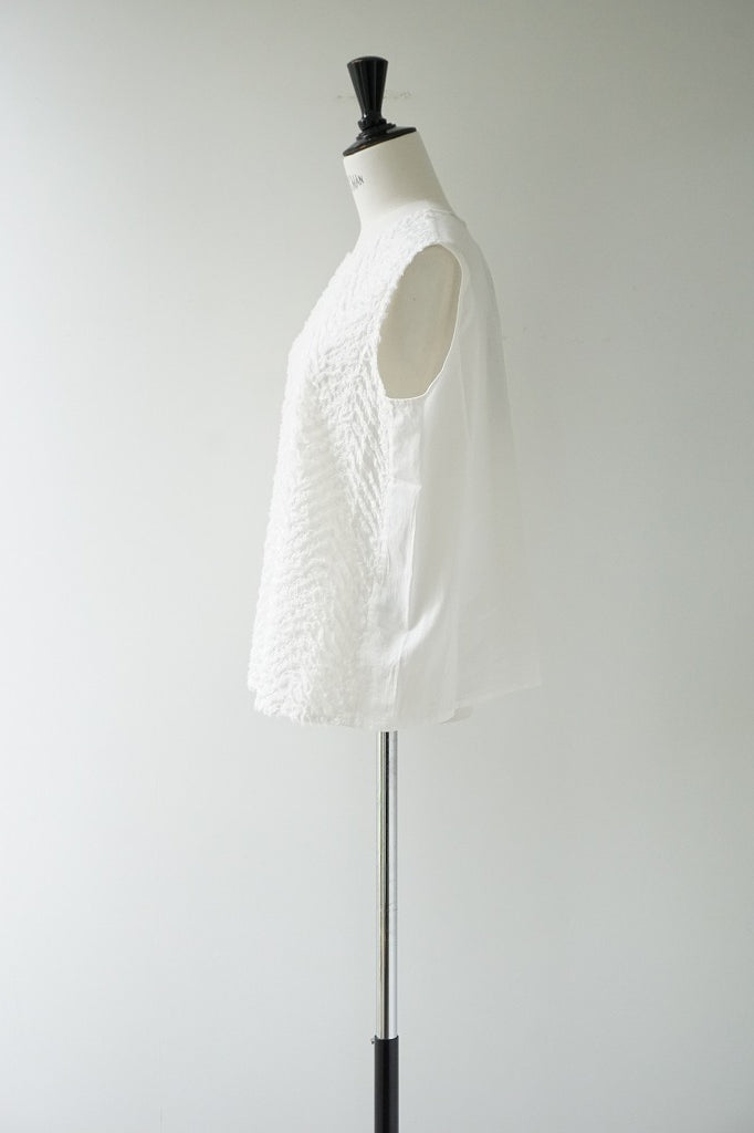 mizuiro-ind(ミズイロインド) hand cut frill N/S プルオーバー　kinari