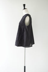 mizuiro-ind(ミズイロインド) hand cut frill N/S プルオーバー　black