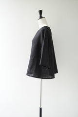 fog linen work(フォグリネンワーク)　アニヤトップ　ブラック　　