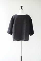 fog linen work(フォグリネンワーク)　アニヤトップ　ブラック　　