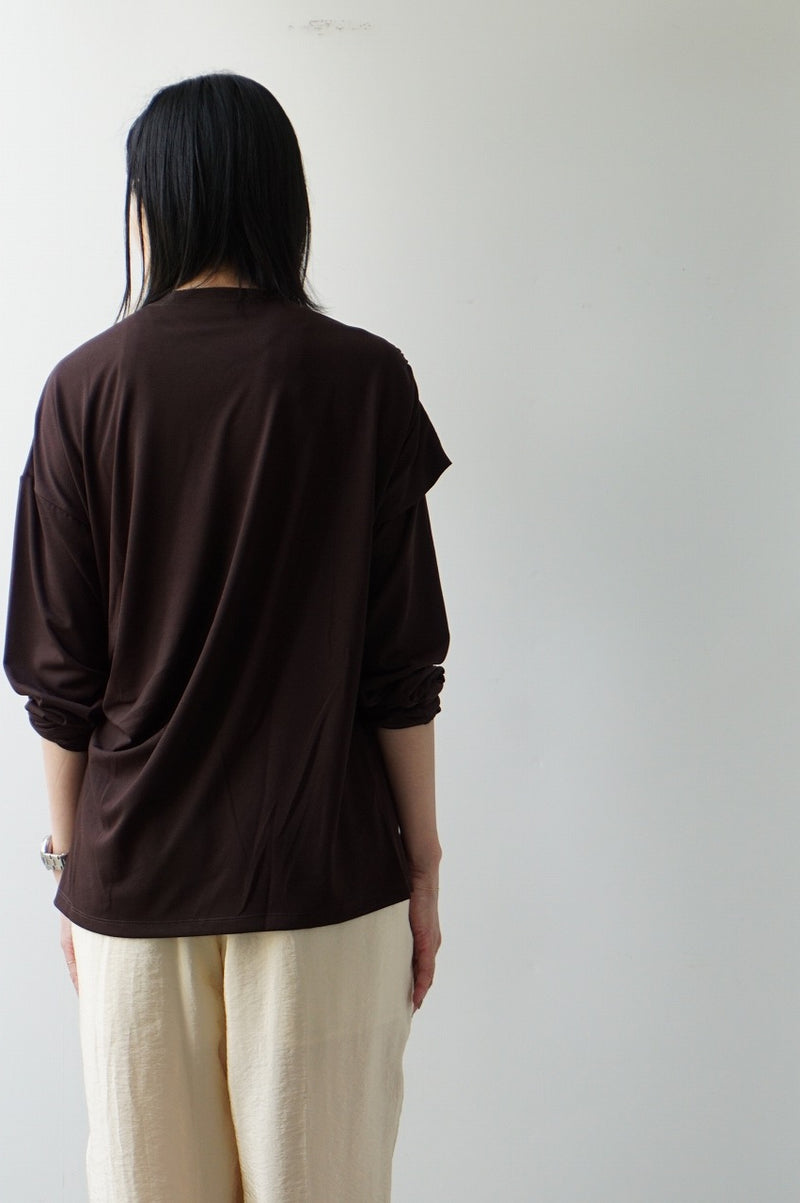 TODAYFUL（トゥデイフル）Asymmetry Drape Long T-Shirts