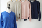 UNIVERSAL TISSU(ユニヴァーサルティシュ) French Pure Linen　クルーネックカーディガン