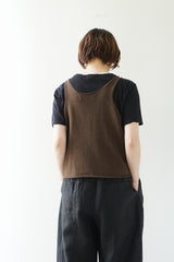 mizuiro-ind(ミズイロインド) U neck short vest